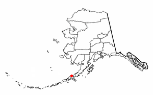 Location of Nelson Lagoon, Alaska
