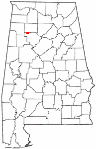 Location of Nauvoo, Alabama