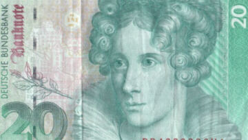 Annette von Droste-Hlshoff on the Twenty Deutschemark banknote