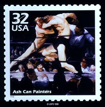 The Ash Can School was remembered on the USPS stamp.