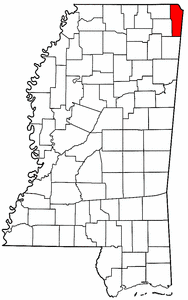 Image:Map of Mississippi highlighting Tishomingo County.png