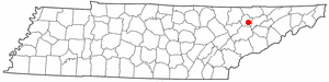 Location of Maynardville, Tennessee