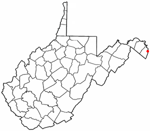 Location of Bolivar, West Virginia