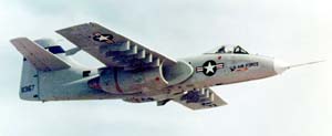 The YA-9 in flight