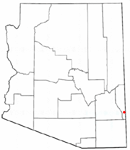 Location of Duncan, Arizona