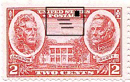Andrew Jackson's home The Hermitage, shown on a  2 cent stamp