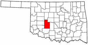 Image:Map of Oklahoma highlighting Caddo County.png
