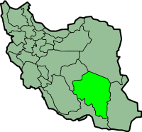 Map showing Kerman in Iran