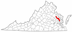 Image:Map of Virginia highlighting King and Queen County.png