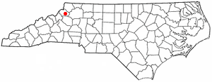Location of Boone, North Carolina