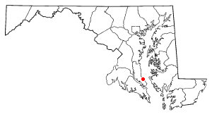 Location of CalvertBeach-Long Beach, Maryland
