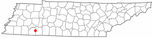 Location of Adamsville, Tennessee