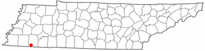 Location of Saulsbury, Tennessee