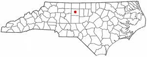 Location of Greensboro, North Carolina
