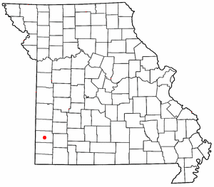 Location of Carthage, Missouri
