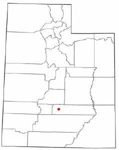Location of Bicknell, Utah
