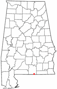 Location of Florala, Alabama