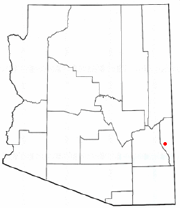 Location of Morenci, Arizona
