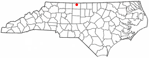 Location of Eden, North Carolina