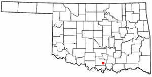 Location of Ardmore, Oklahoma