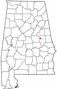 Location of Alexander, Alabama