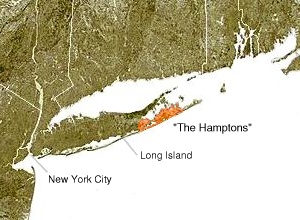 The Hamptons, shown highlighted
