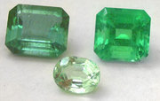 Three cut Emeralds
