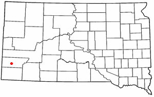Location of Pringle, South Dakota