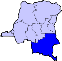 Location of Katanga in Congo