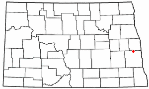 Location of Hunter, North Dakota