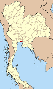 Map of Thailand highlighting Samut Prakan Province