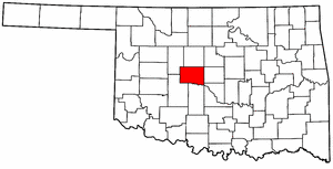 Image:Map of Oklahoma highlighting Canadian County.png