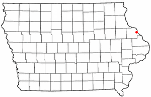 Location of Dubuque, Iowa