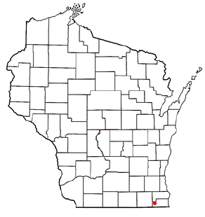 Location of Wheatland, Wisconsin