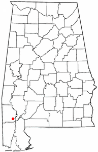 Location of McIntosh, Alabama