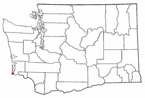 Location of Ilwaco, Washington