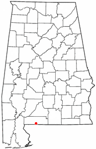 Location of Pollard, Alabama