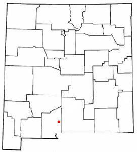 Location of White Sands, New Mexico
