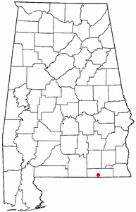 Location of Geneva, Alabama