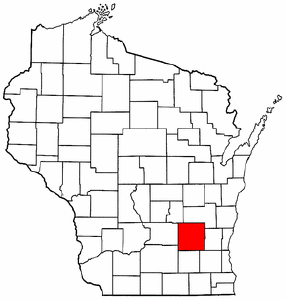 Image:Map of Wisconsin highlighting Dodge County.png