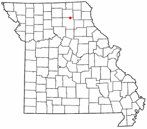 Location of La Plata, Missouri
