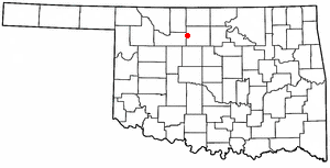 Location of Lahoma, Oklahoma
