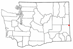 Location of Tekoa, Washington