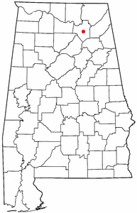 Location of Guntersville, Alabama