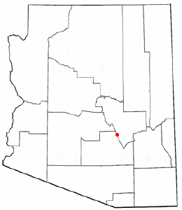 Location of Top-of-the-World, Arizona