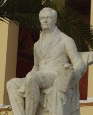 A statue of John Capodistria in Panepistimiou Street, Athens