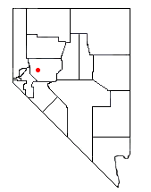 Location of Fallon, Nevada