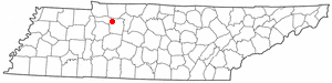 Location of Vanleer, Tennessee