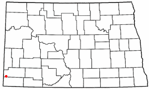 Location of Marmarth, North Dakota
