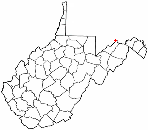 Location of Carpendale, West Virginia